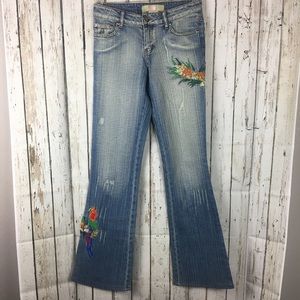 Benina Bootcut Flare Embroidered Jeans Size 3